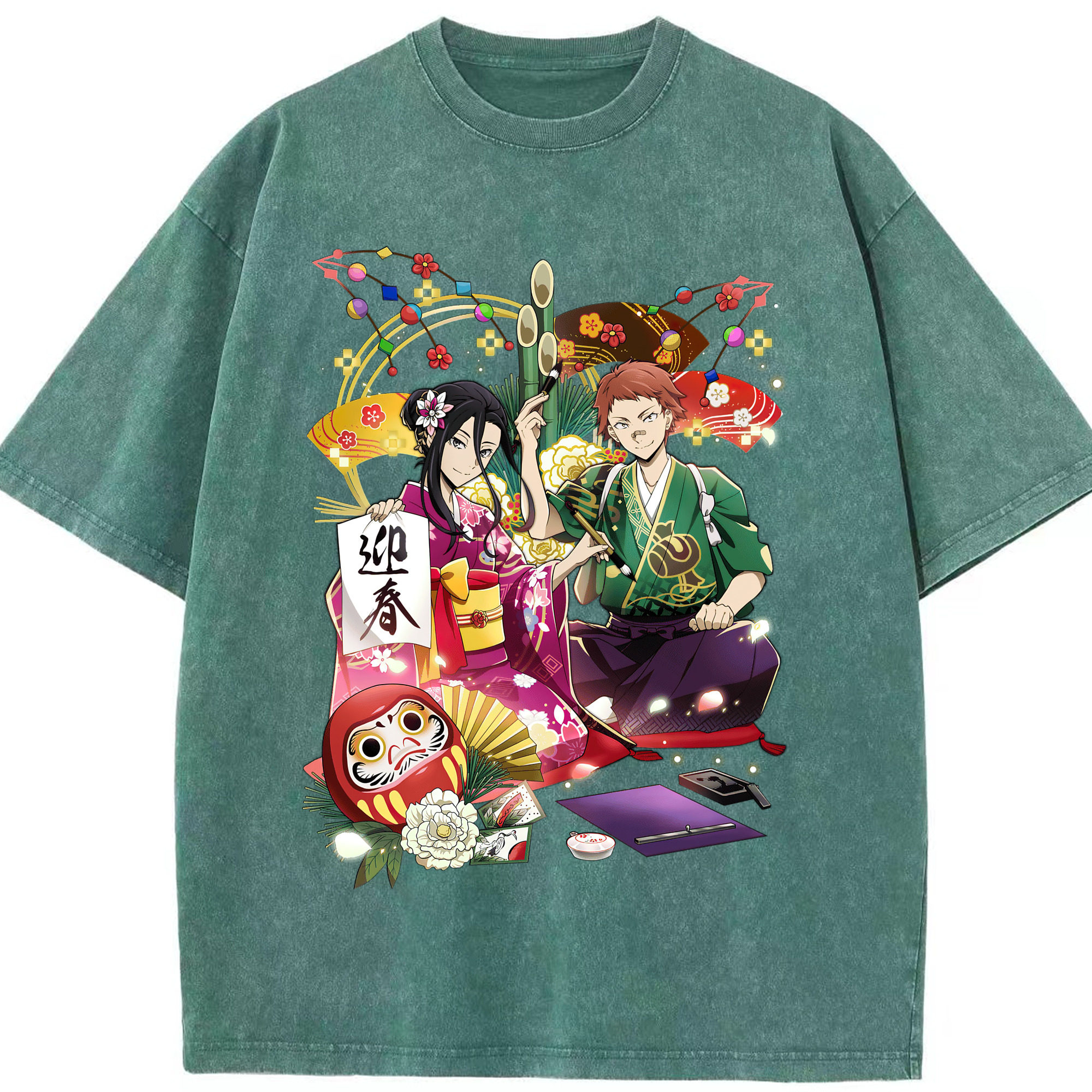 （画像用） 文豪ストレイドッグス Bungo Stray Dogs 綿100% ヴィンテージ風 半袖Tシャツ（フロントプリント）